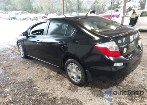 2012 Honda Civic Hybrid from USA, damaged, VIN JHMFB4F29CS011414